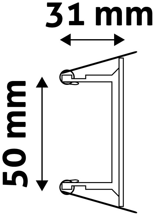 Čtvercový Rám pro žárovky GU10 Antracit
